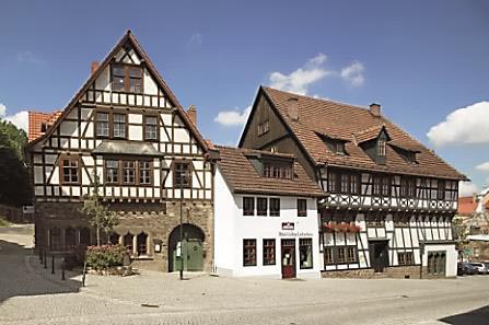 Lutherhaus, eines der ältesten Fachwerkhäuser von Thüringen. Luther lebte hier 3 Jahre.