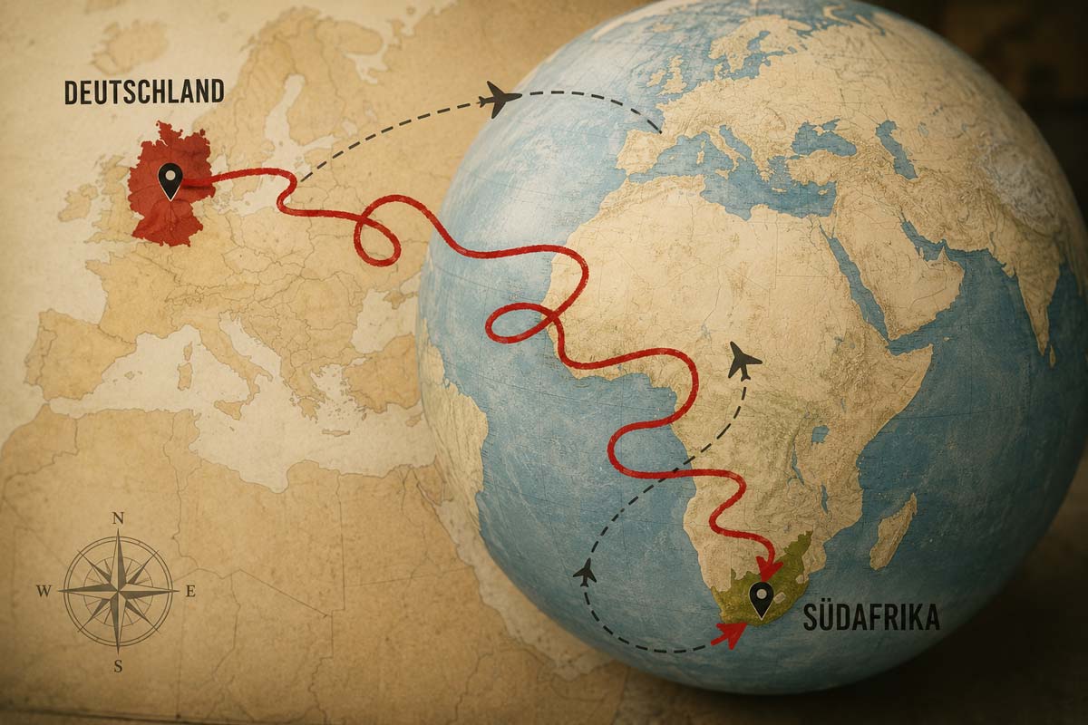 Deutschland nach Suedafrika Map Von Deutschland nach Südafrika - Die Geschichte von Rita Küsel Deutschland nach Suedafrika Map